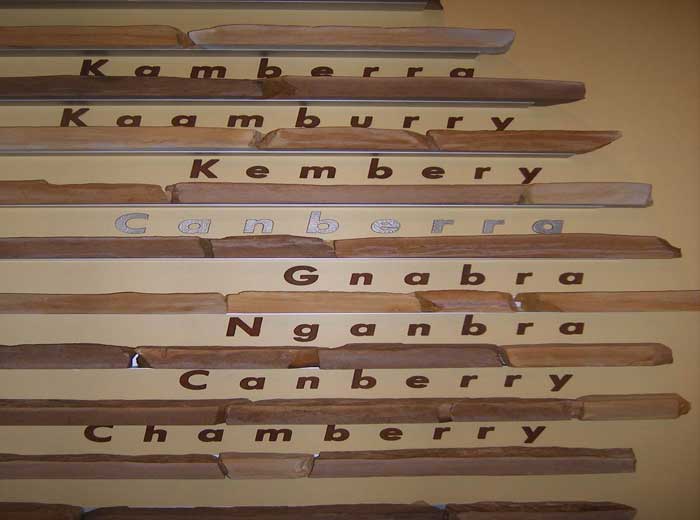 Ngambri spellings